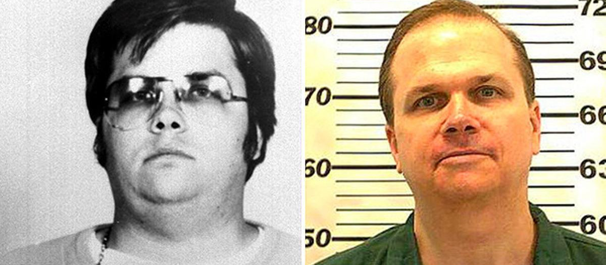 Mark David Chapman cuando fue encarcelado, en 1980, y en su última imagen pública, en 2018