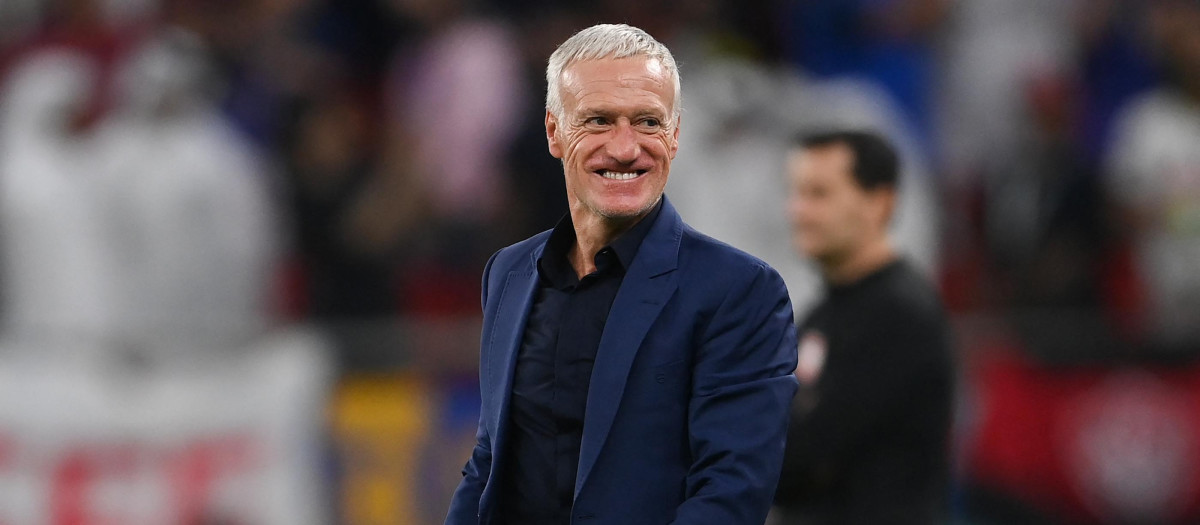 Didier Deschamps en el partido de Francia ante Polonia