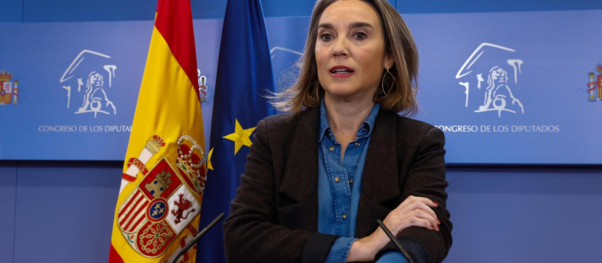 Cuca Gamarra, este viernes en el Congreso de los Diputados