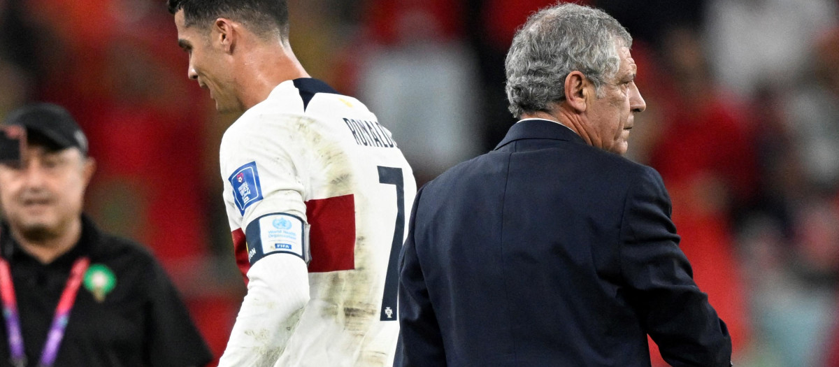 Cristiano Ronaldo y Fernando Santos, estrella y seleccionador de Portugal