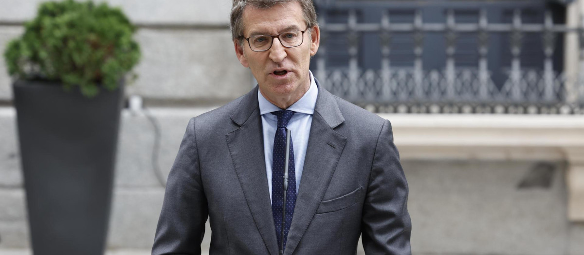 El presidente del Partido Popular, Alberto Núñez Feijóo