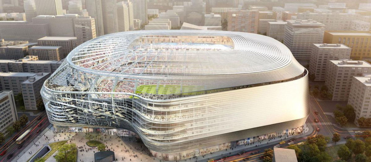 Infografía del estadio Santiago Bernabéu