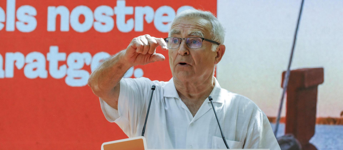 El alcalde de Valencia, Joan Ribó, en un acto de Compromís.