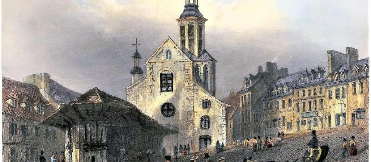 La Catedral c. 1839-1842 en la Plaza del Mercado