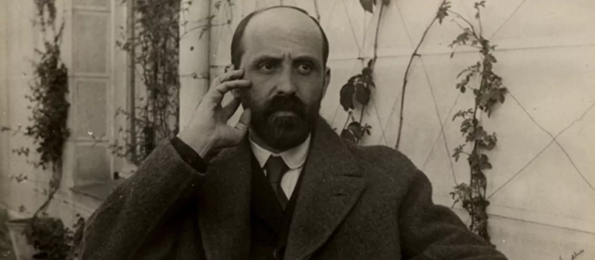 Juan Ramón Jiménez, en la terraza de su casa de la calle de Lista de Madrid, en 1923