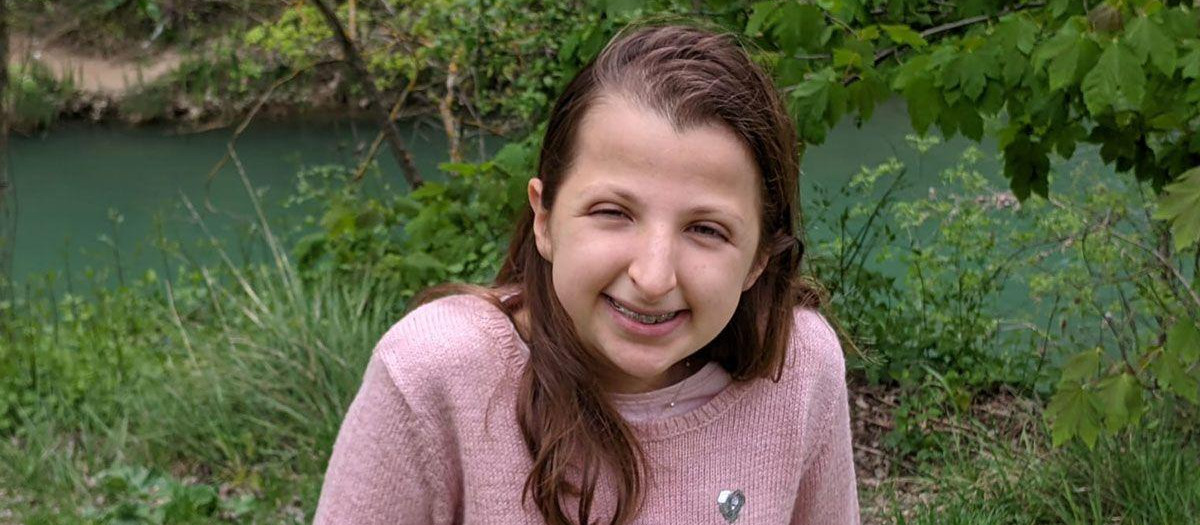 Una niña con el Síndrome de Rubinstein-Taybi.