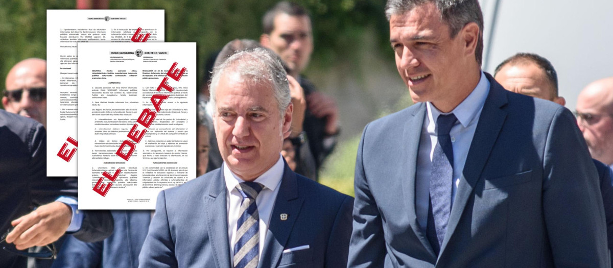 Urkullu deja desnudo a Sánchez: él sí revela su gasto en viajes y acompañantes