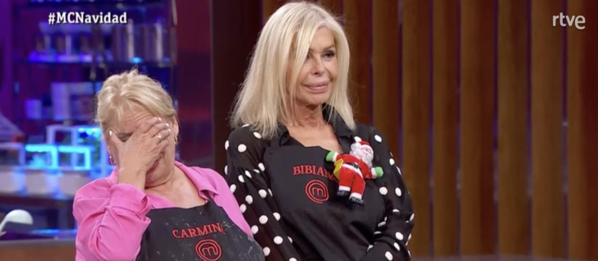 Carmina Barrios y Bibiana Fernández, durante el programa de este lunes