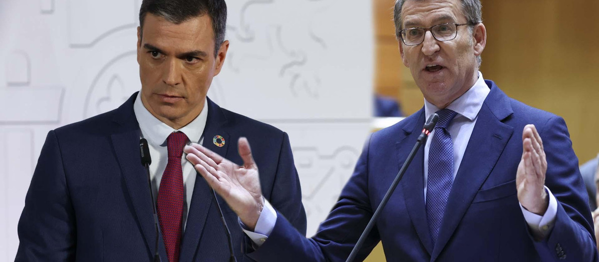 Pedro Sánchez y Alberto Núñez Feijóo