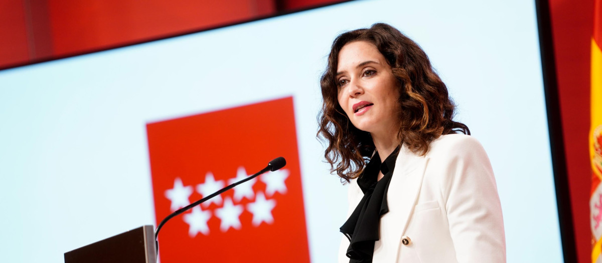 Isabel Díaz Ayuso, en su comparecencia de balance de 2022