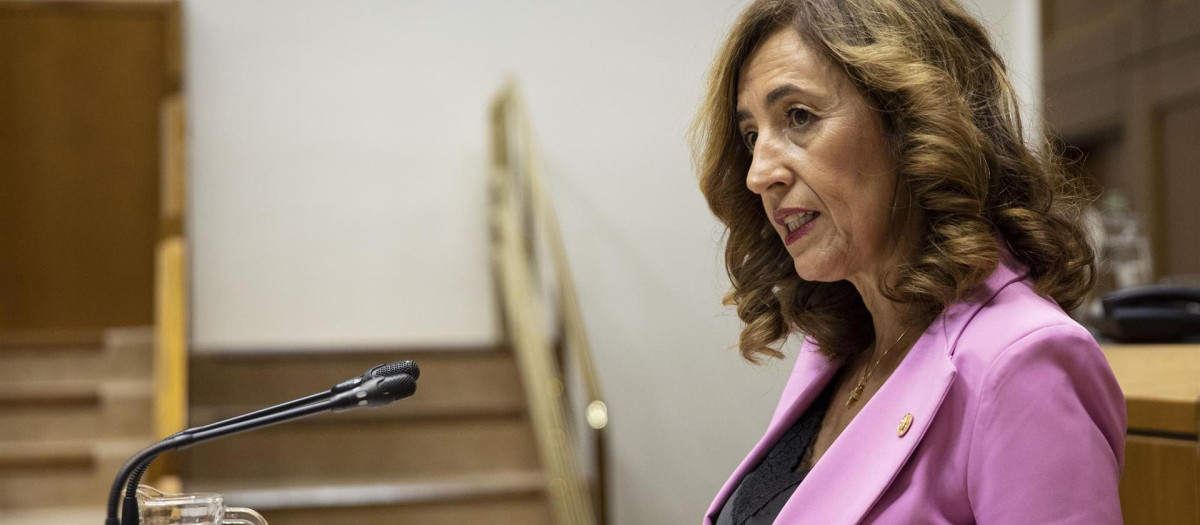 La consejera de Gobernanza Pública y Autogobierno, Olatz Garamendi, en el pleno de control