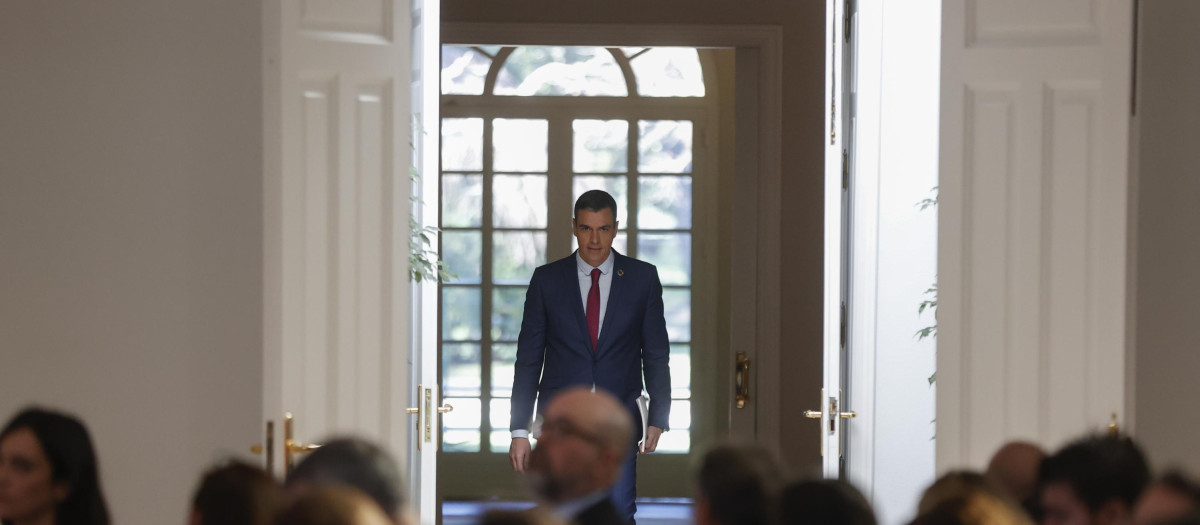 Pedro Sánchez, el pasado martes en la Moncloa