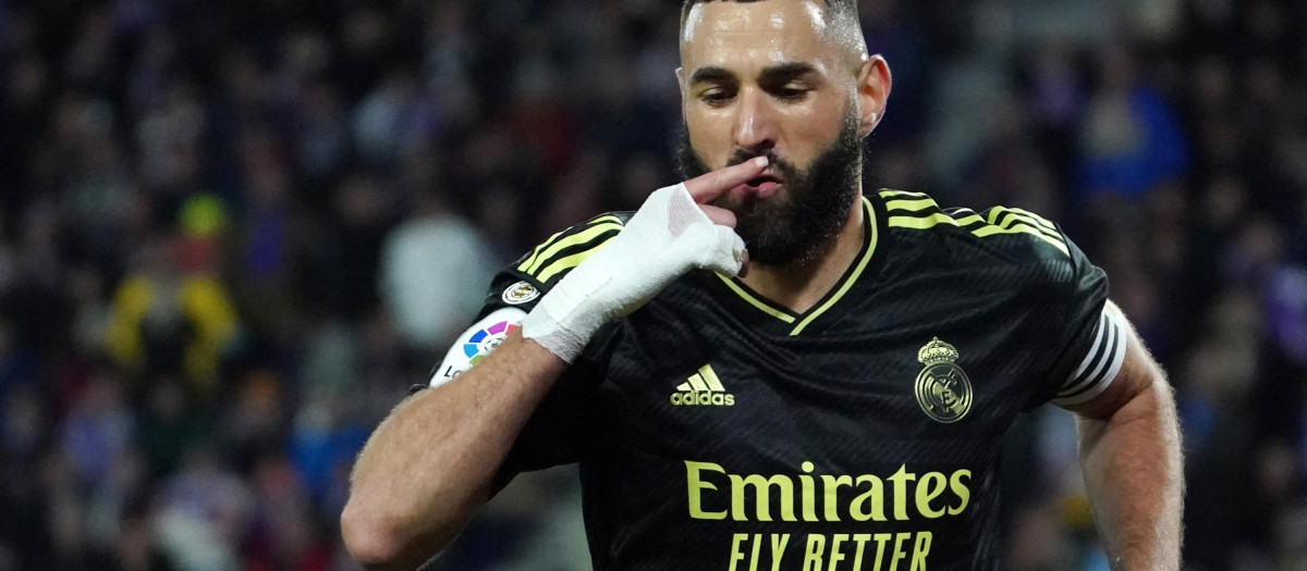 Benzema ha marcado los dos goles de la victoria del Real Madrid en Valladolid