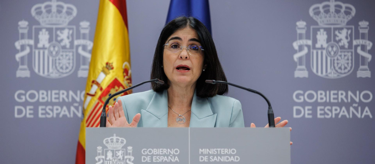 La ministra de Sanidad, Carolina Darias, ofreció este viernes una rueda sobre la evolución de la covid-19 y la actual situación epidemiológica en China