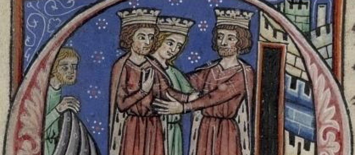 Juana y Ricardo I se reúnen con Felipe Augusto II de Francia