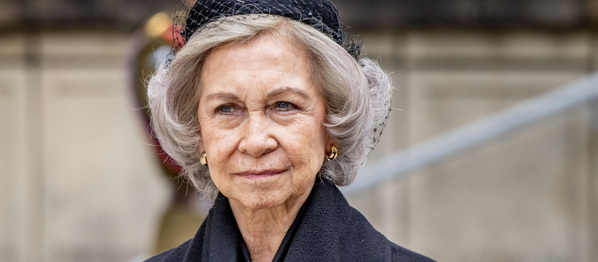 Queen Sofia of Spain during the funeral ceremony of Luxembourg's Grand Duke Jean  in Luxembourg