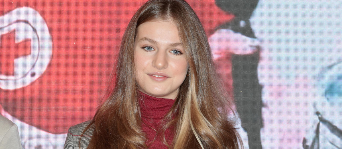 Princess of Asturias Leonor de Borbon during a meeting Young memmber of Cruz Roja Project in Madrid on Thursday, 15 December 2022.