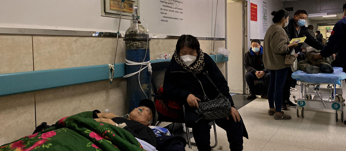 Pacientes con coronavirus en un hospital de China