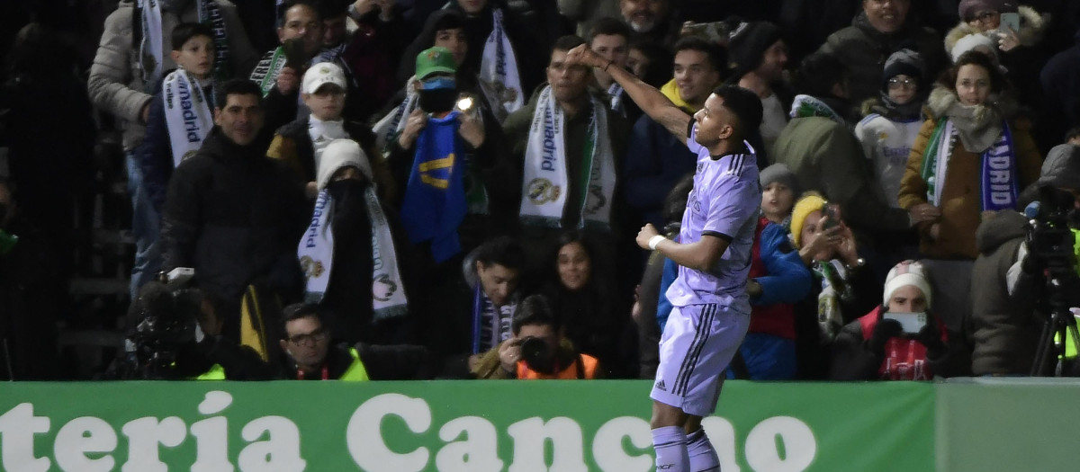 Rodrygo Goes marcó el único gol del Real Madrid en Cáceres
