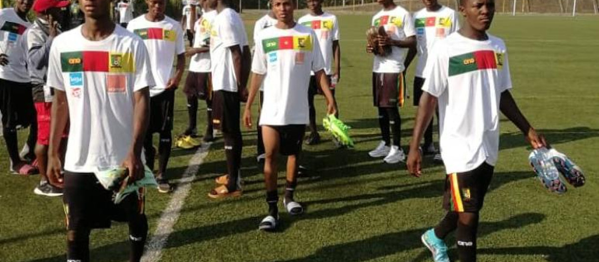 Jugadores de la selección sub-17 de Camerún