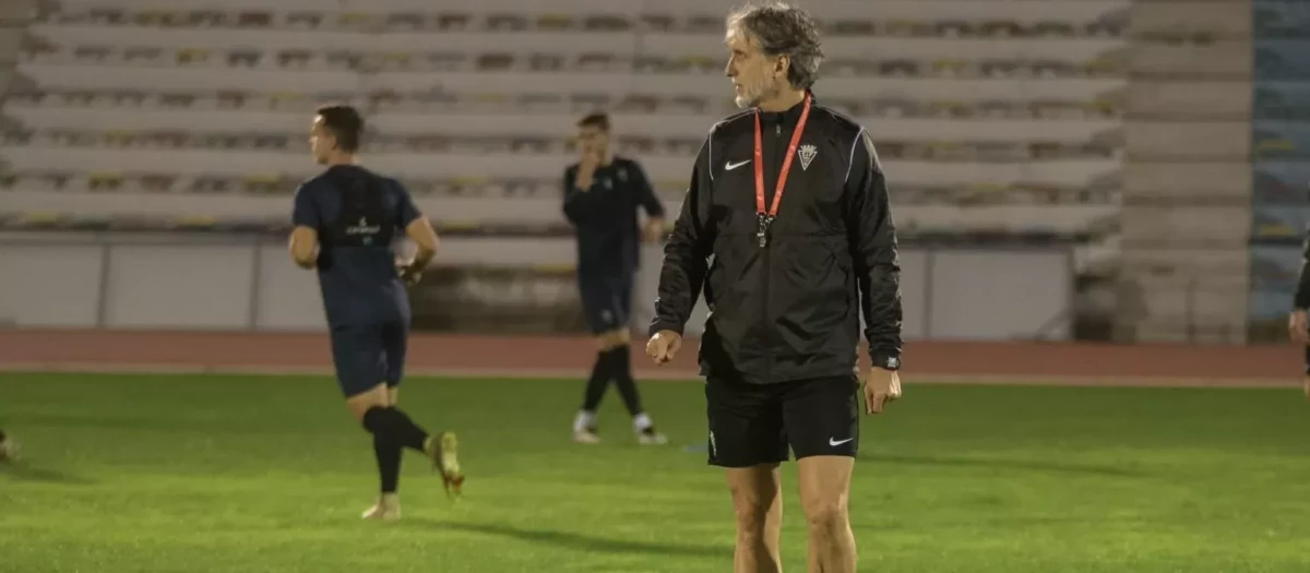 Pablo Alfaro durante un entrenamiento
