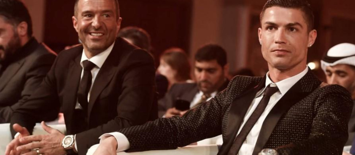 Cristiano, junto a Jorge Mendes, en una imagen de archivo