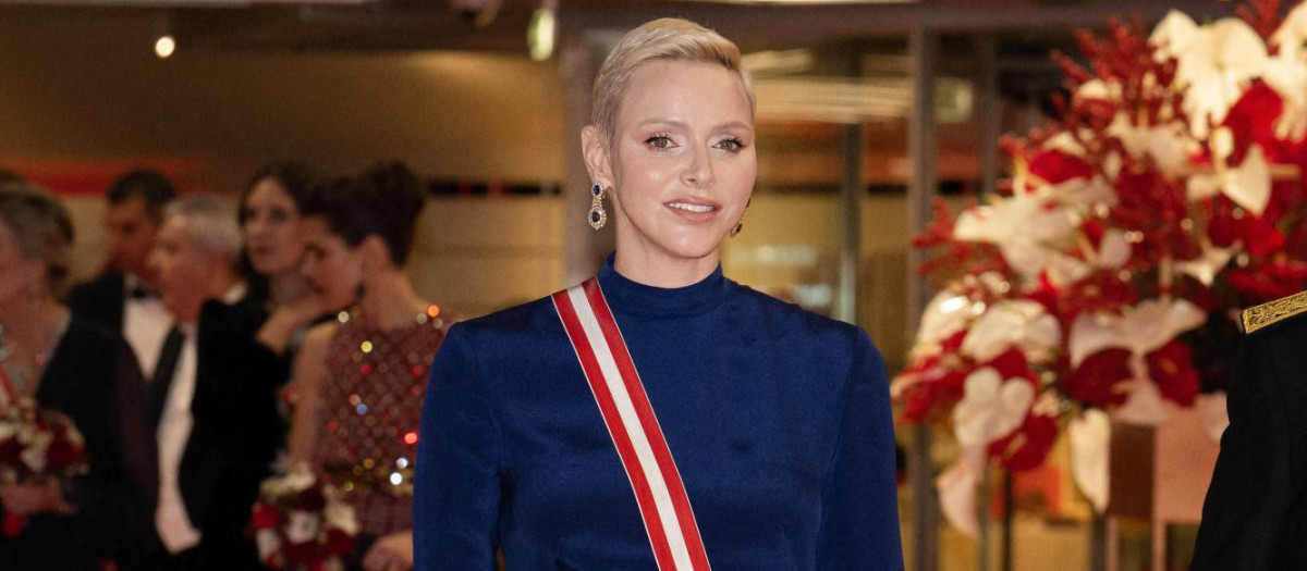 Princess Charlene of Monaco at the gala at the Forum Grimaldi during the Monaco National Day Celebrations in Monaco, on November 19, 2022 in Monaco, France.