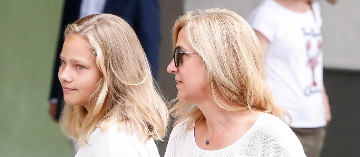 Infant Cristina de Borbon and Irene Urdangarin in Pozuelo de Alarcon, Madrid on Monday, 26 August, 2019.