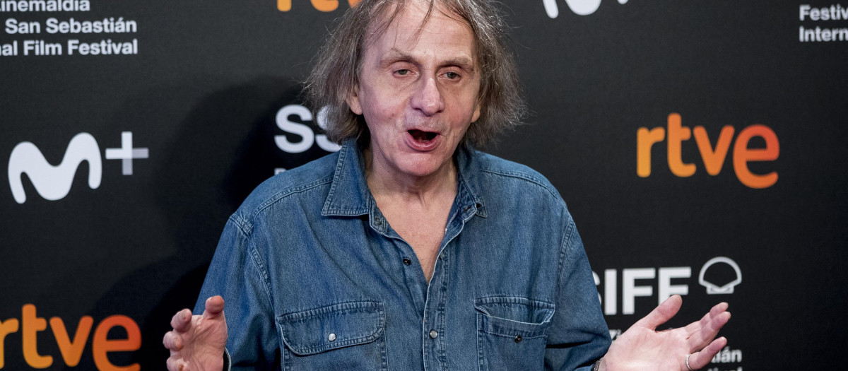 El escritor francés Michel Houellebecq, durante el 67º Festival de Cine de San Sebastián