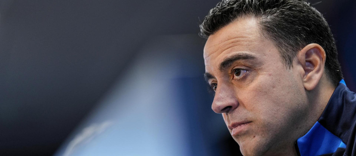 Xavi Hernández, en rueda de prensa este sábado