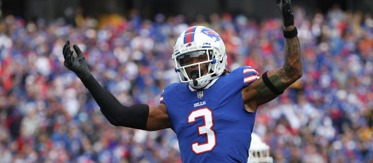 Damar Hamlin, durante un partido de la NFL esta temporada
