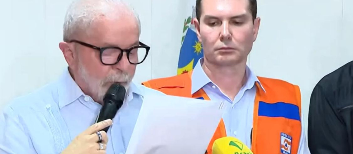 El presidente de Brasil, Lula da Silva, durante su intervención tras los disturbios en Brasilia
