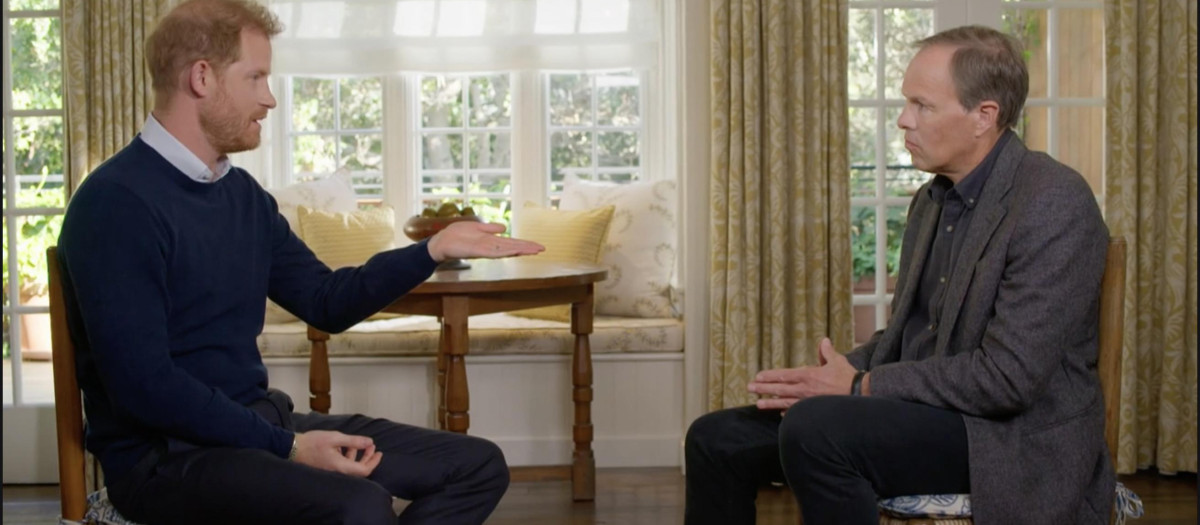 Prince Harry during " where Harry now lives, Harry: The Interview " tv show