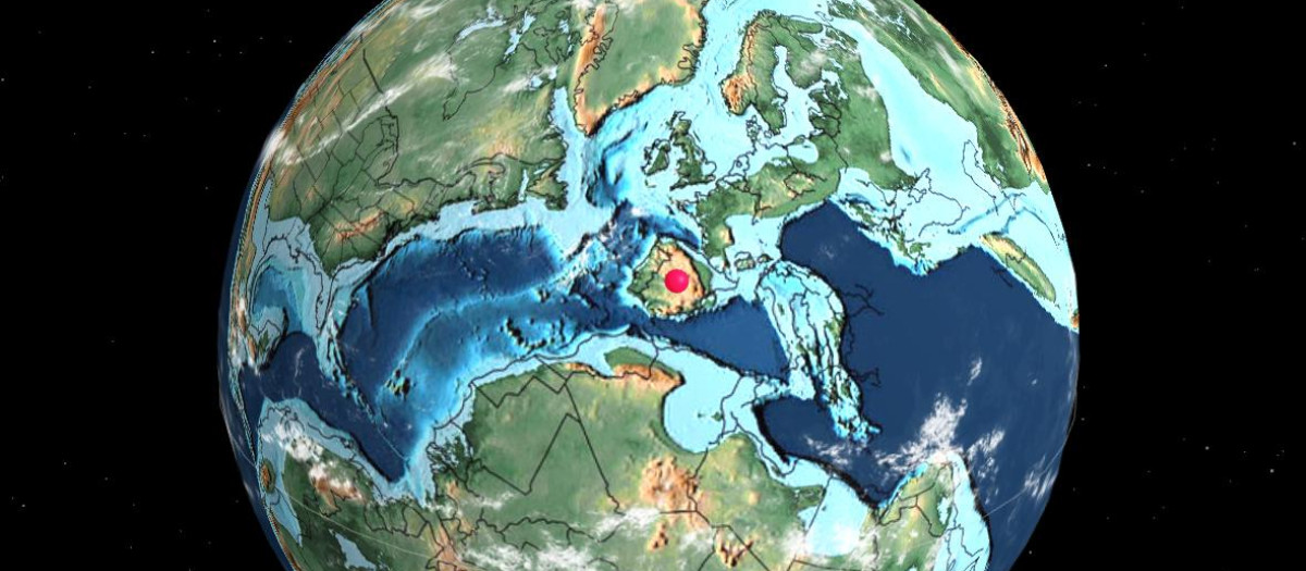 Aspecto de la Tierra hace 120 millones de años