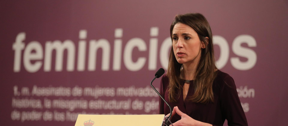 La ministra de Igualdad, Irene Montero.