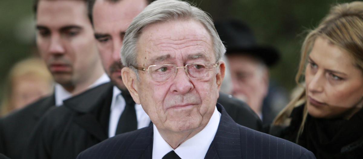 King Constantin of Greece attending a memorial service for the 50th anniversary of Greece's King Paul I death in a cemetery of Tatoi Palace on Thursday March 6, 2014.
