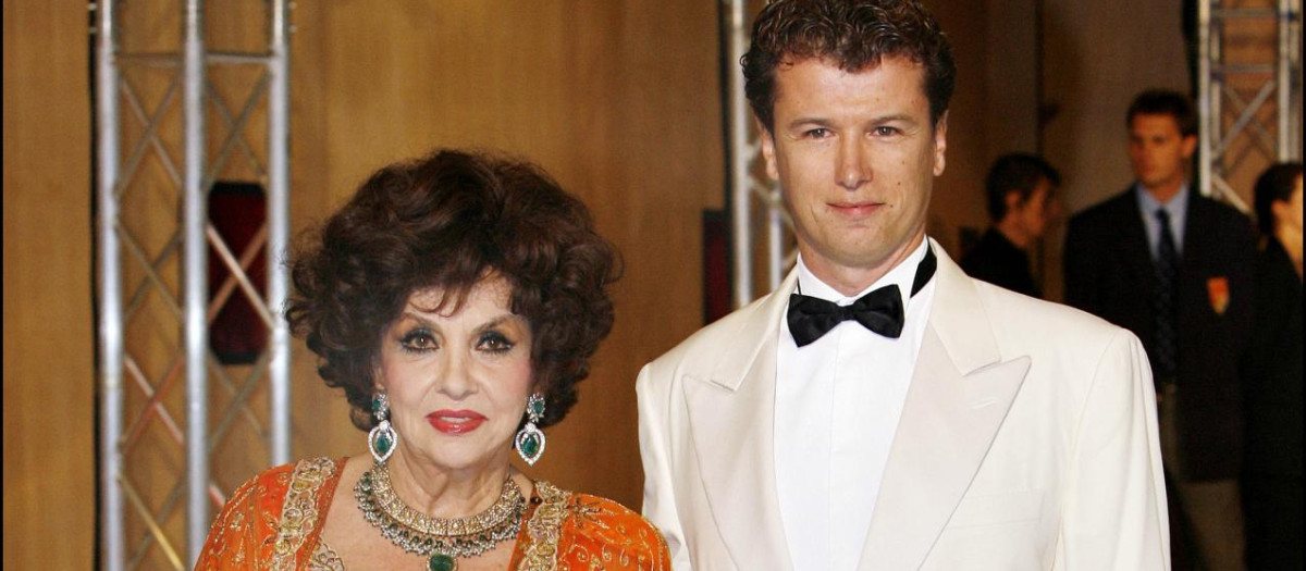 Gina Lollobrigida y Javier Rigau