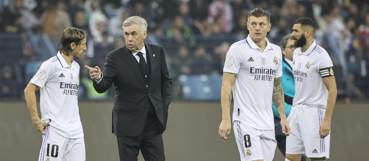 ancelotti kroos modric benzema