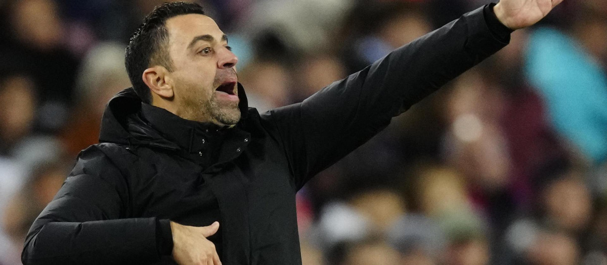 Xavi Hernández, en el partido ante el Getafe de este domingo