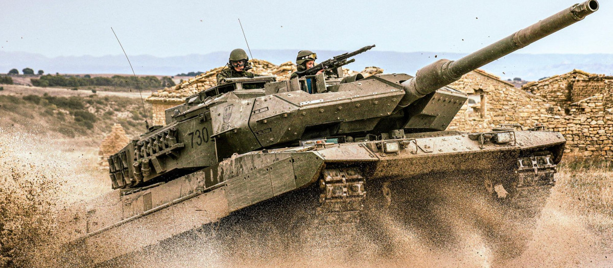 Un imponente Leopard 2E del Ejército de Tierra