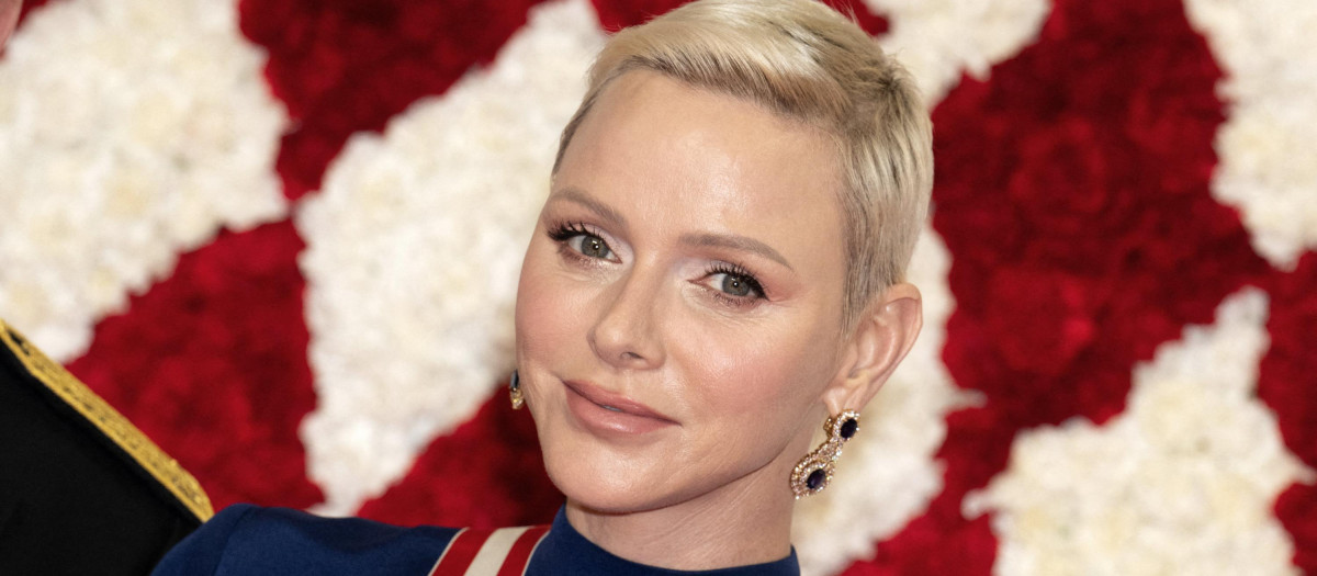Princess Charlene of Monaco at the gala at the Forum Grimaldi during the Monaco National Day Celebrations in Monaco, on November 19, 2022 in Monaco, France.
