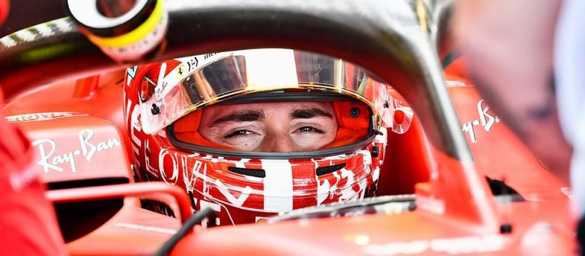 La cámara Driver's Eye se encuentra en el interior del casco de Charles Leclerc