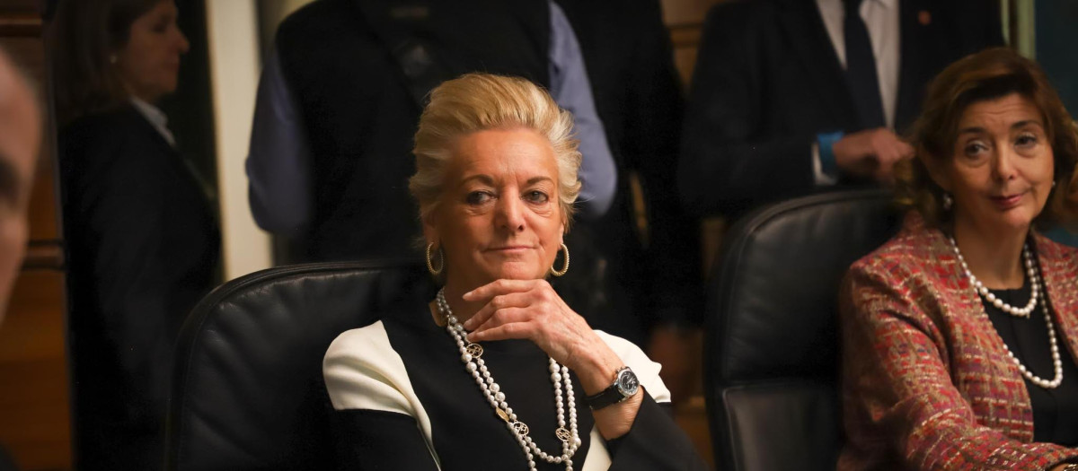 La magistrada del Tribunal Constitucional María Luisa Segoviano Astaburuaga asiste al primer Pleno jurisdiccional