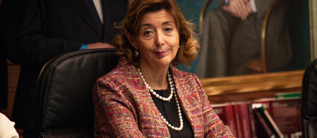 La magistrada del Tribunal Constitucional Concepción Espejel Jorquera asiste al primer Pleno jurisdiccional de la institución