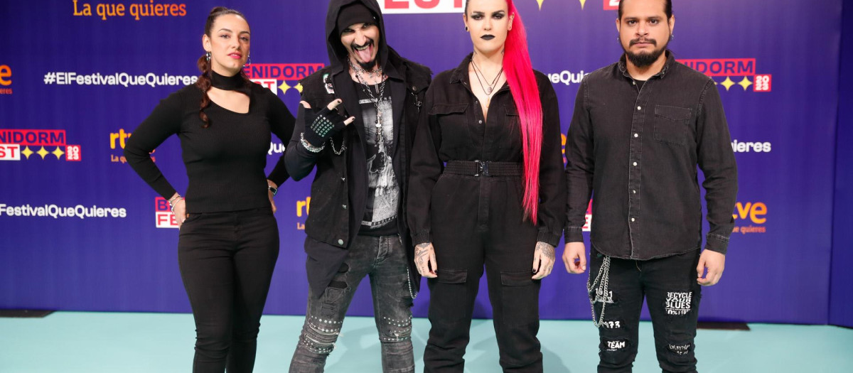 El grupo Megara en la presentación del Benidorm Fest 2023