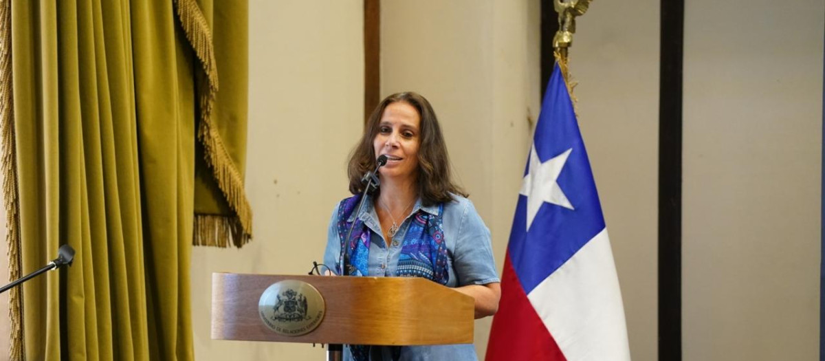 Antonia Urrejola en el Ministerio de Relaciones Exteriores.