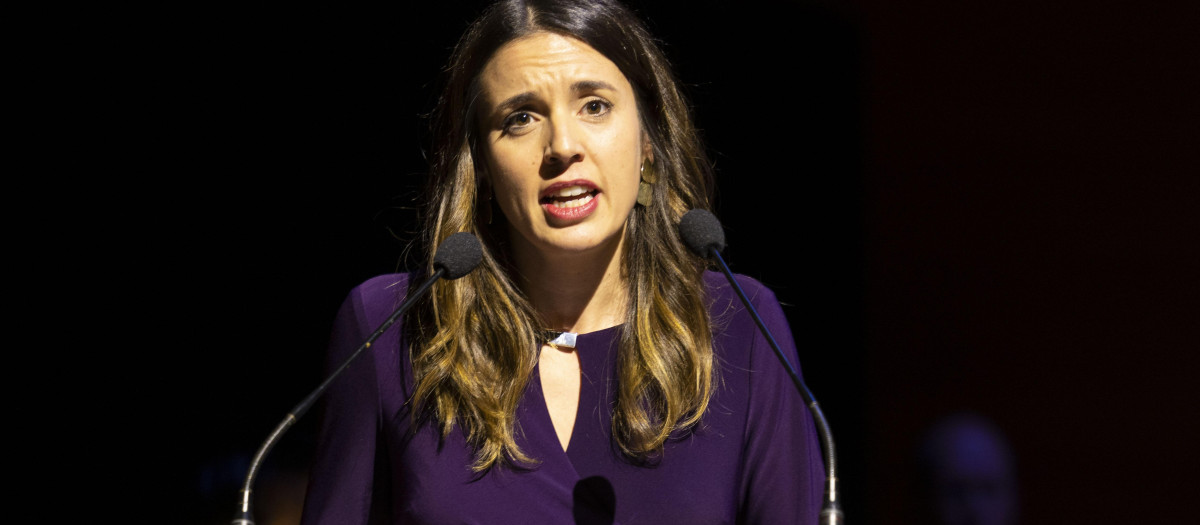La ministra de Igualdad, Irene Montero, durante un acto reciente