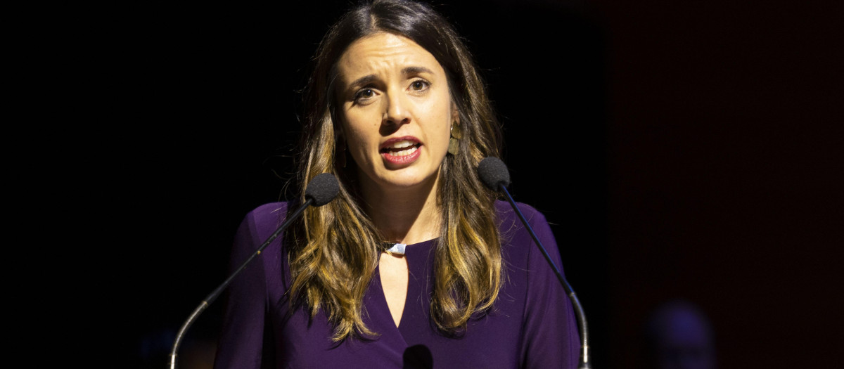 La ministra de Igualdad, Irene Montero, durante un acto reciente