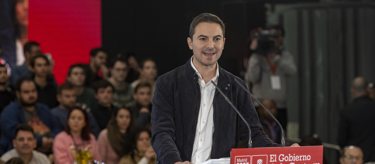 Juan Lobato, en su discurso de este sábado en el acto del PSOE en Madrid