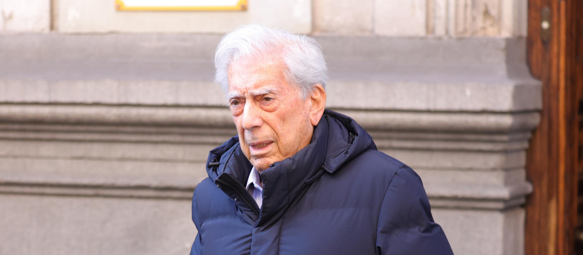 Writer Mario Vargas Llosa in Madrid